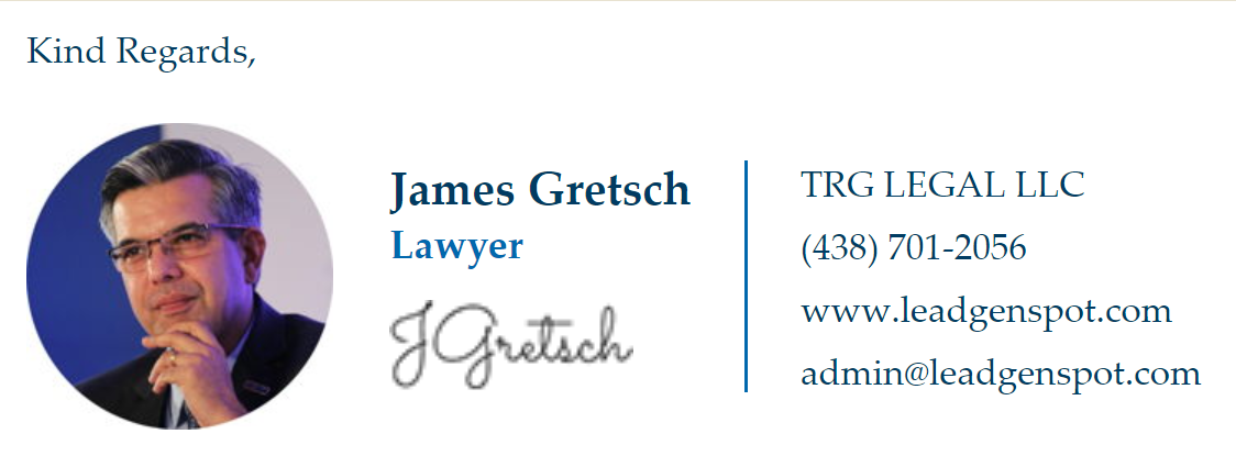 Email signature for lawyer