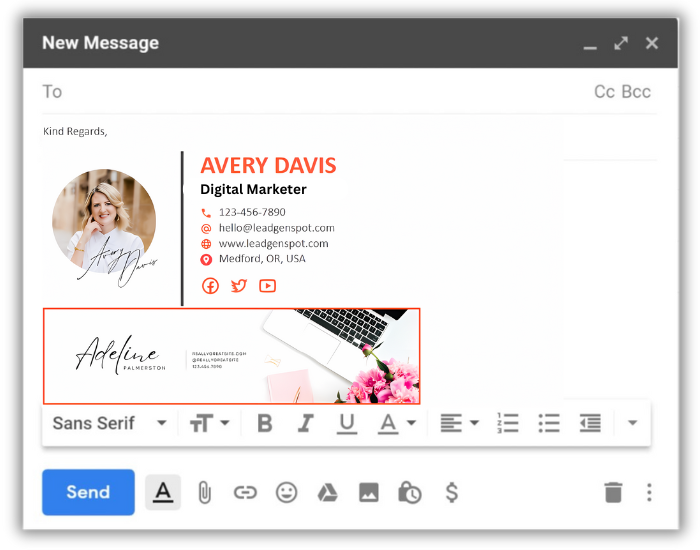 Digital marketer email signature