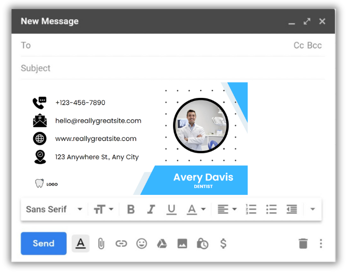 Dentist email signature