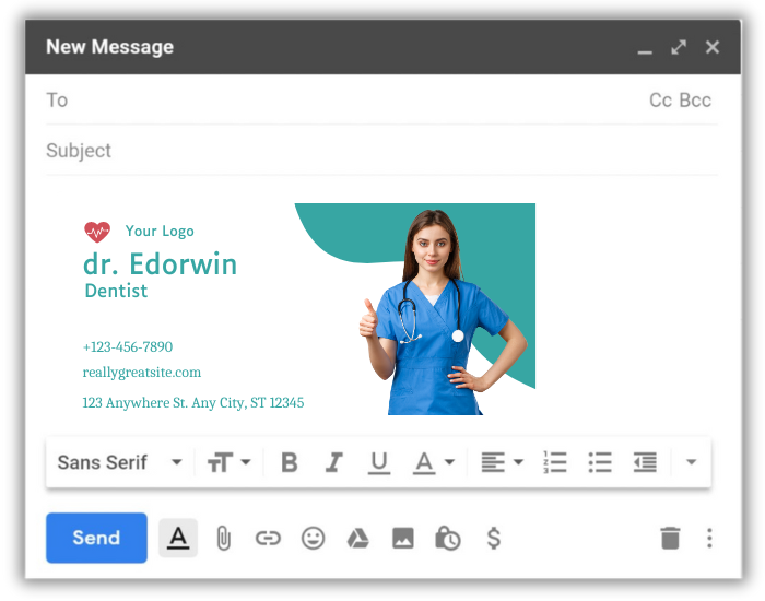 dentist email signature
