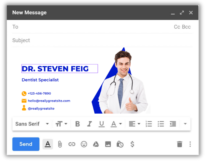 dentist email signature