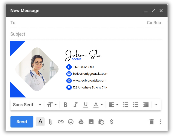 Doctor email signature