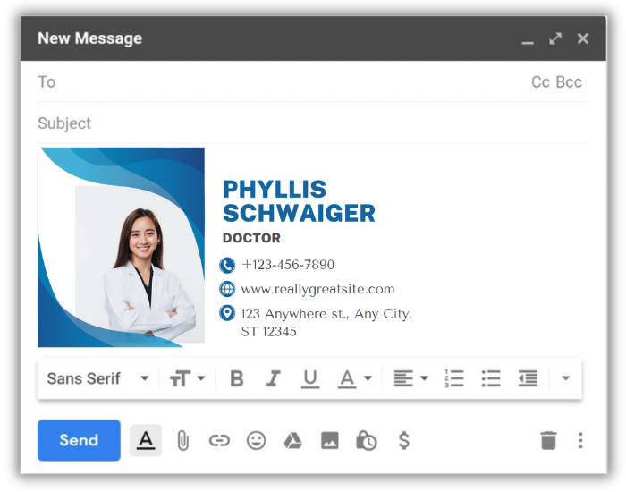 Doctor email signature