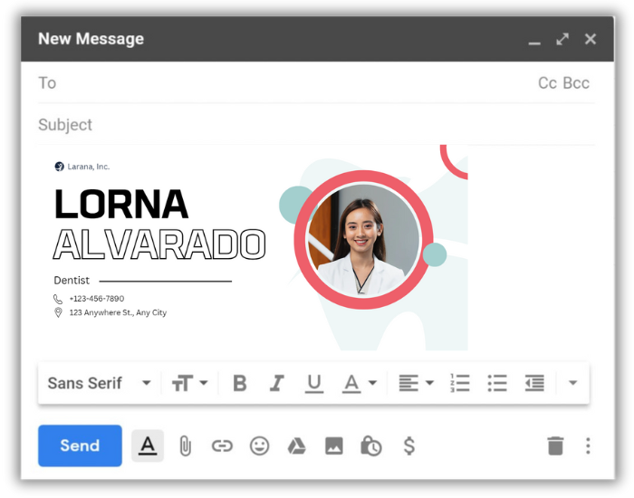 Dentist email signature