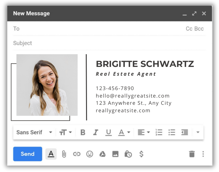 Woman email template