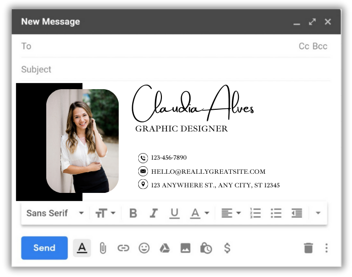 Woman email template