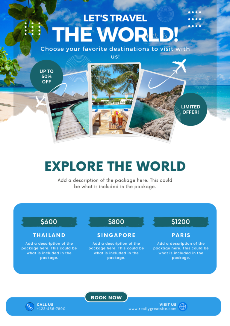 Klaviyo email template for travel agency