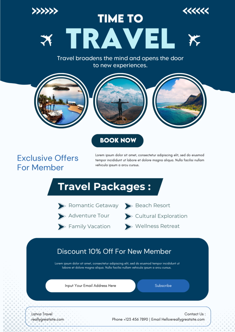 Klaviyo email template for travel agency