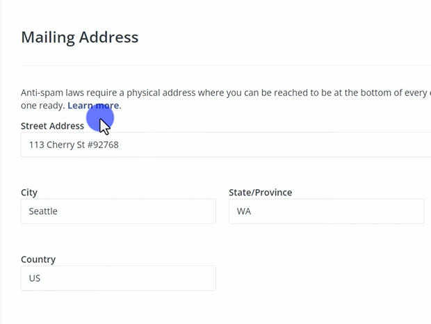 converkit add address