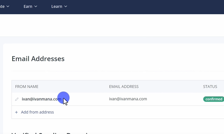 email address verify in converkit