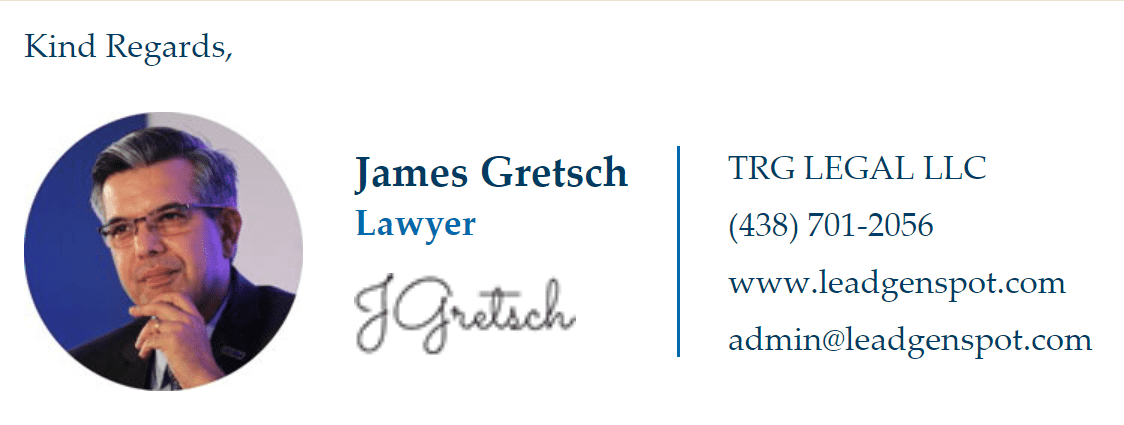 Email signature for lawyer Email signature for lawyer