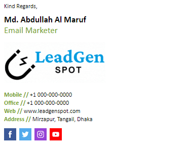 email signature 1 email signature 1